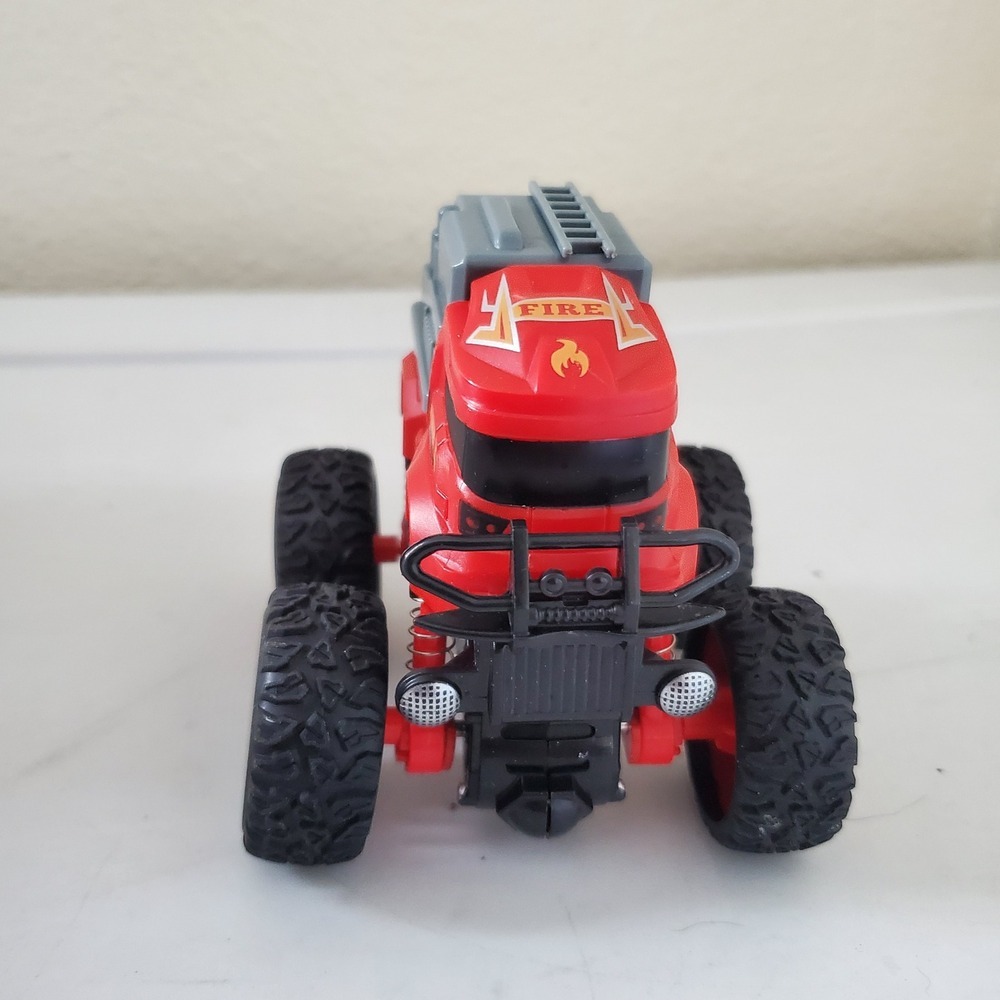 Red Monster Truck Fire Engine Toy with Suspension 22105LW Rescue Vehicle - Picture 3 of 14